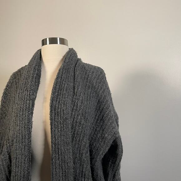 J. Crew • Oversized Ribbed Shawl Cardigan Carbon - Picture 2 of 4